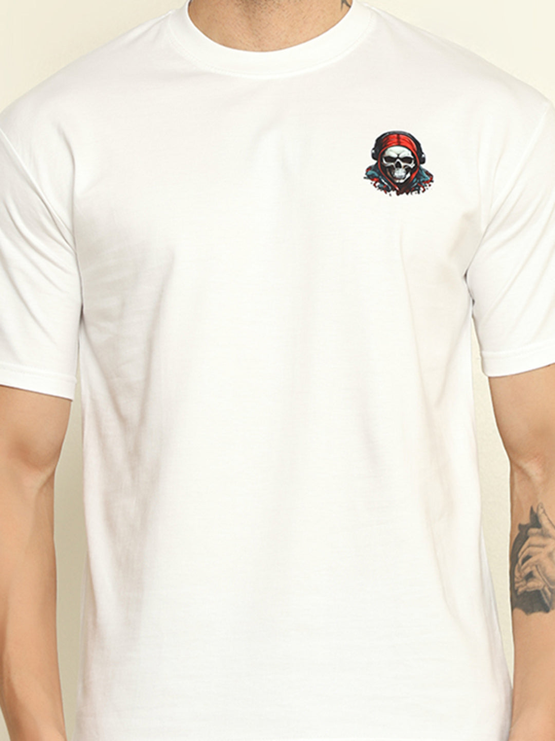 Foxie Fallen Printed Oversized T-shirt | White