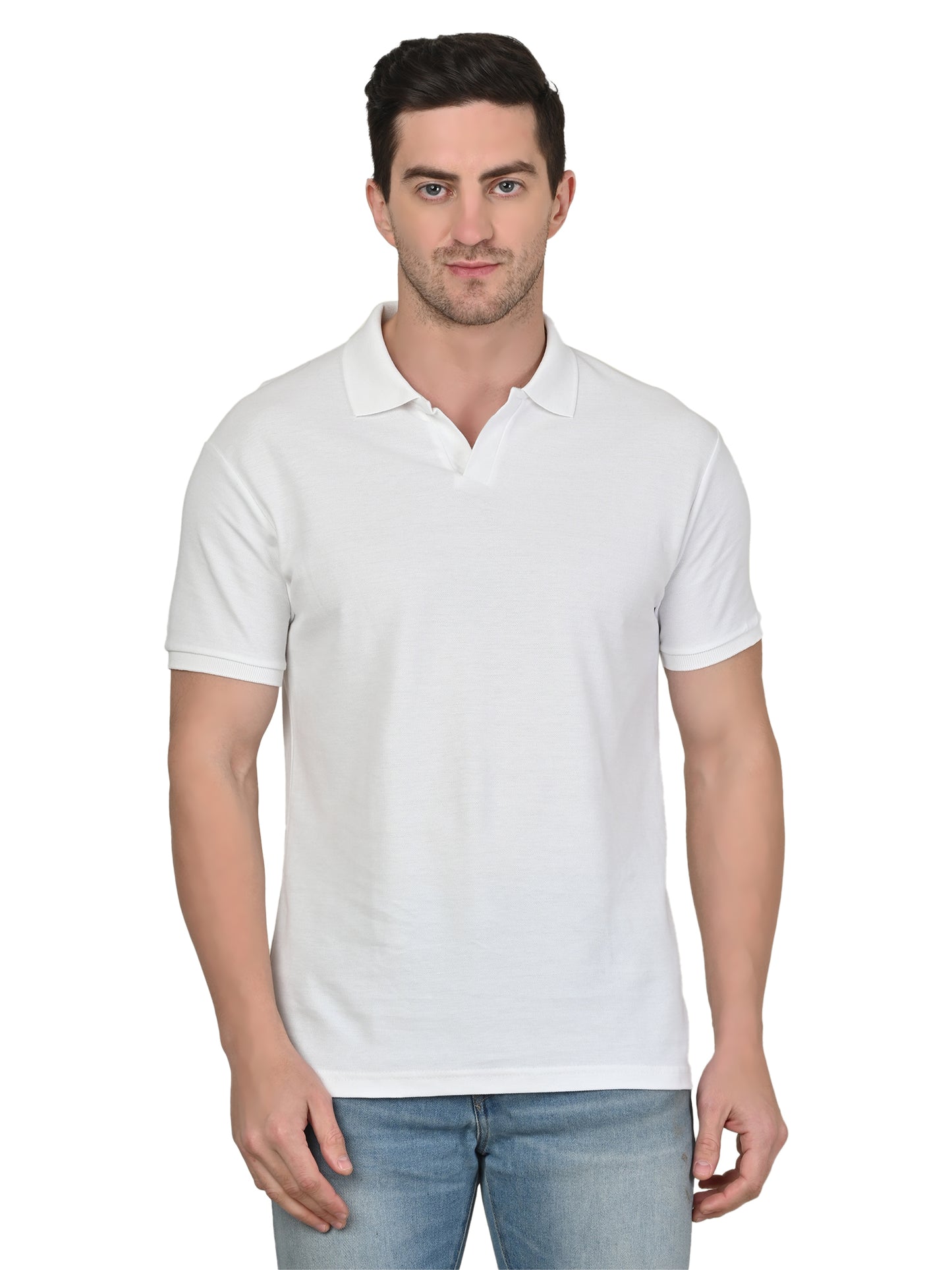 Foxie Johnny Collar Polo-T-shirt | White