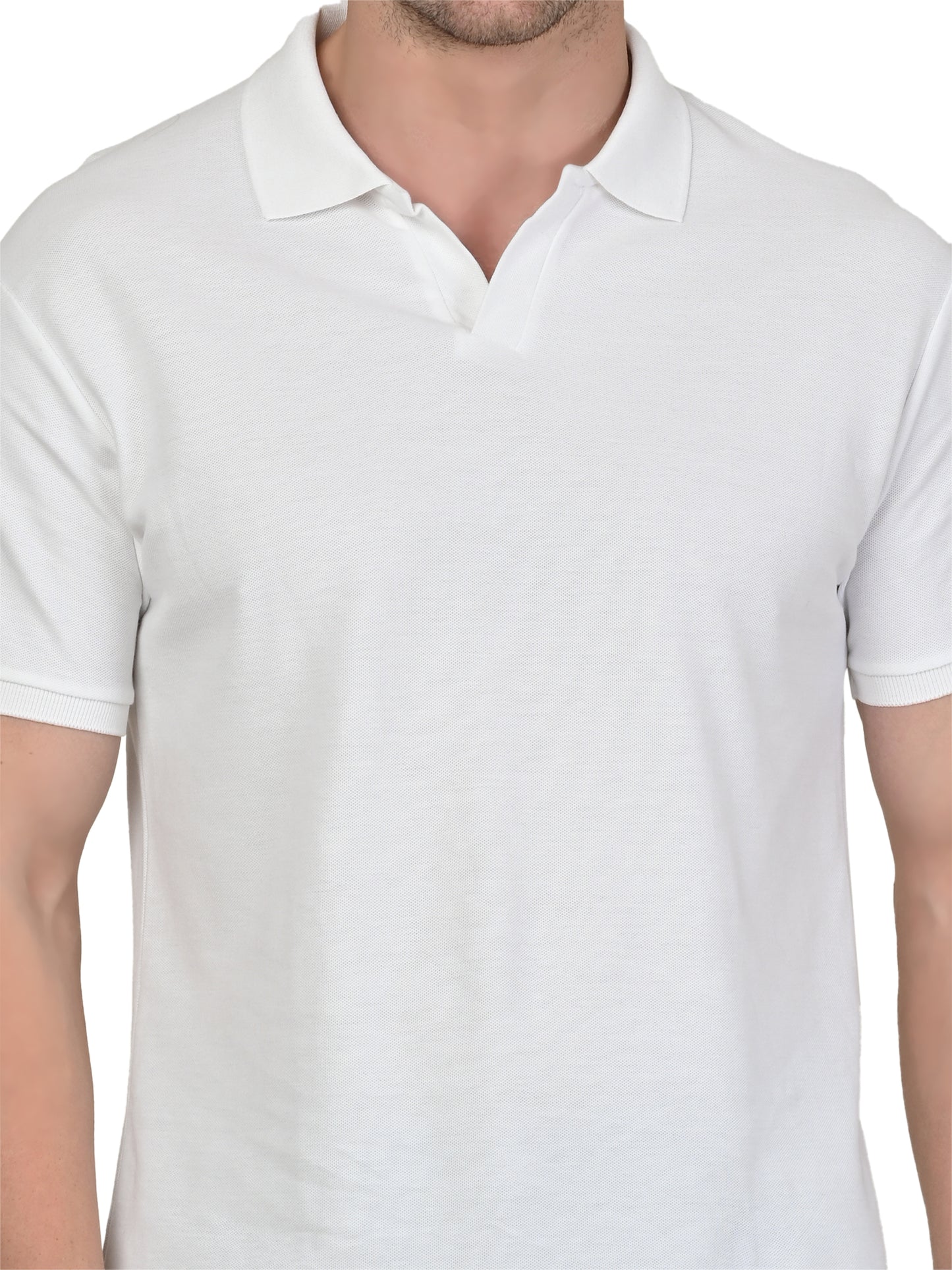 Foxie Johnny Collar Polo-T-shirt | White