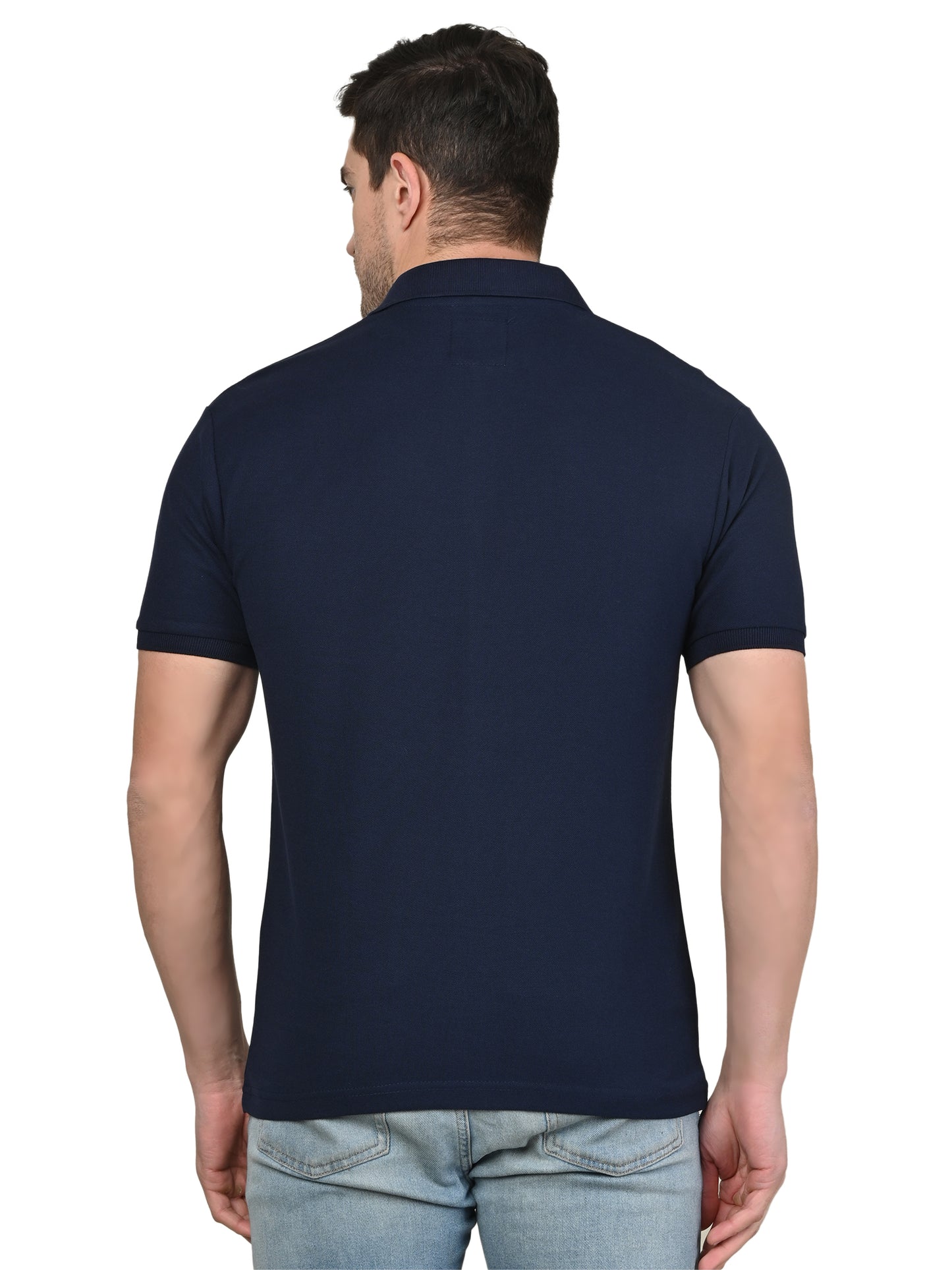 Foxie Zipper Polo-T-shirt | Navy Blue