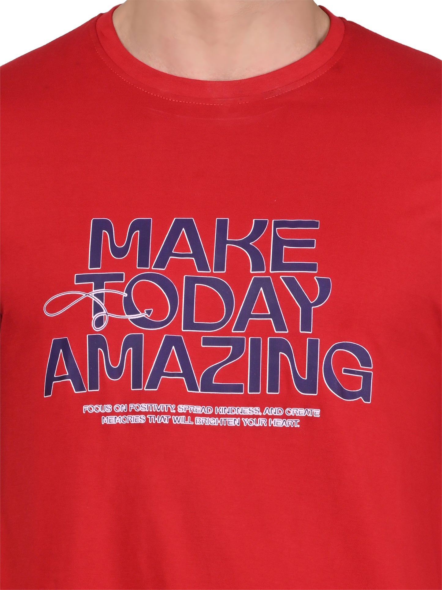 Foxie Make Today Amazing Printed Regular Fit Classic T-Shirt | Red