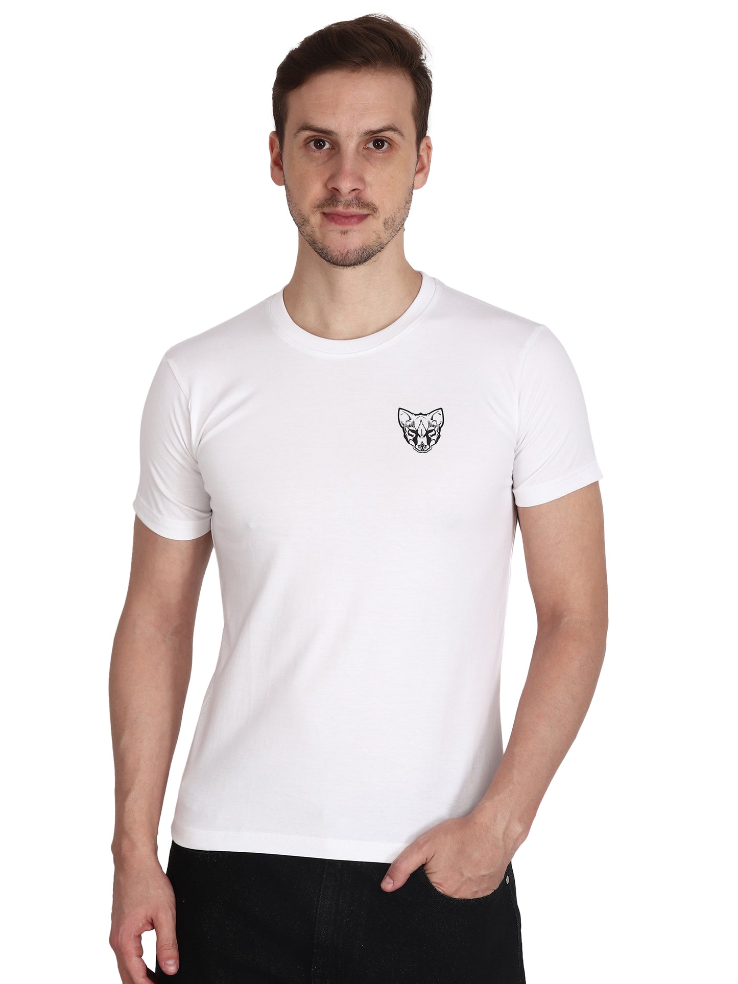 Foxie Classic Round Neck Printed T-Shirt -White - Foxie
