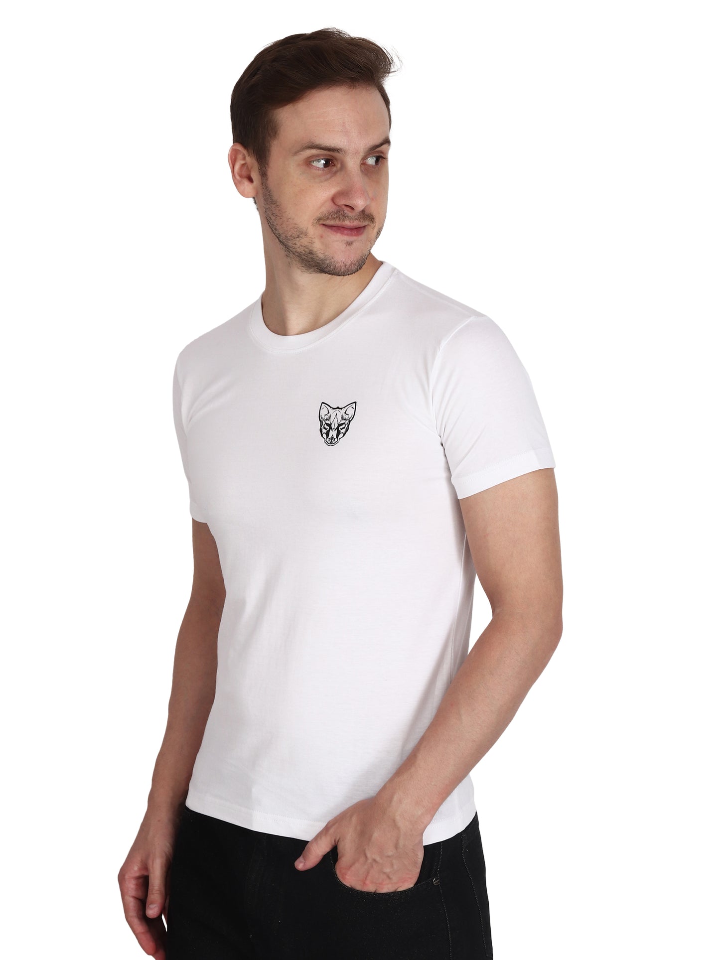 Foxie Classic Round Neck Printed T-Shirt -White - Foxie