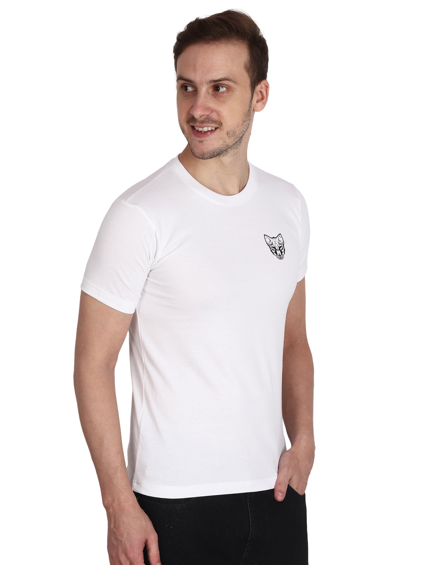 Foxie Classic Round Neck Printed T-Shirt -White - Foxie