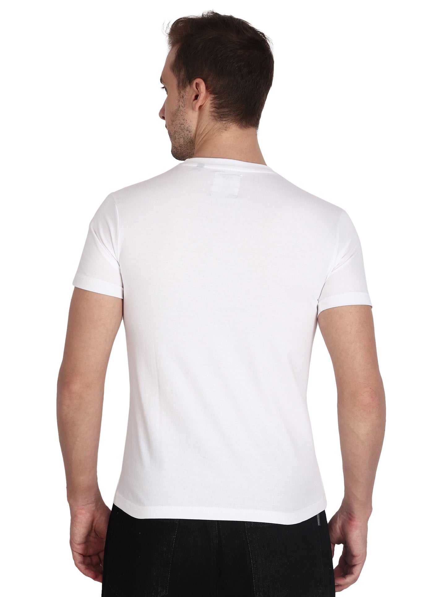 Foxie Classic Round Neck Printed T-Shirt -White - Foxie