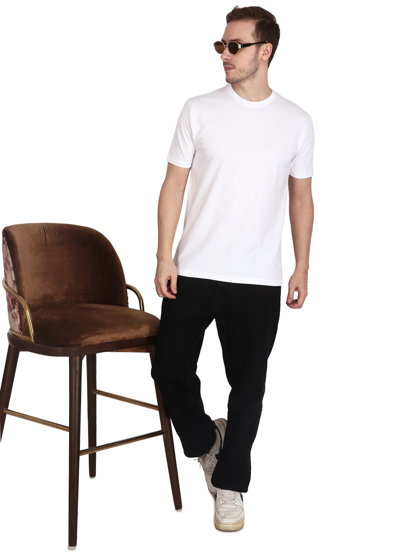 Foxie Classic Round Neck T-Shirt -White - Foxie