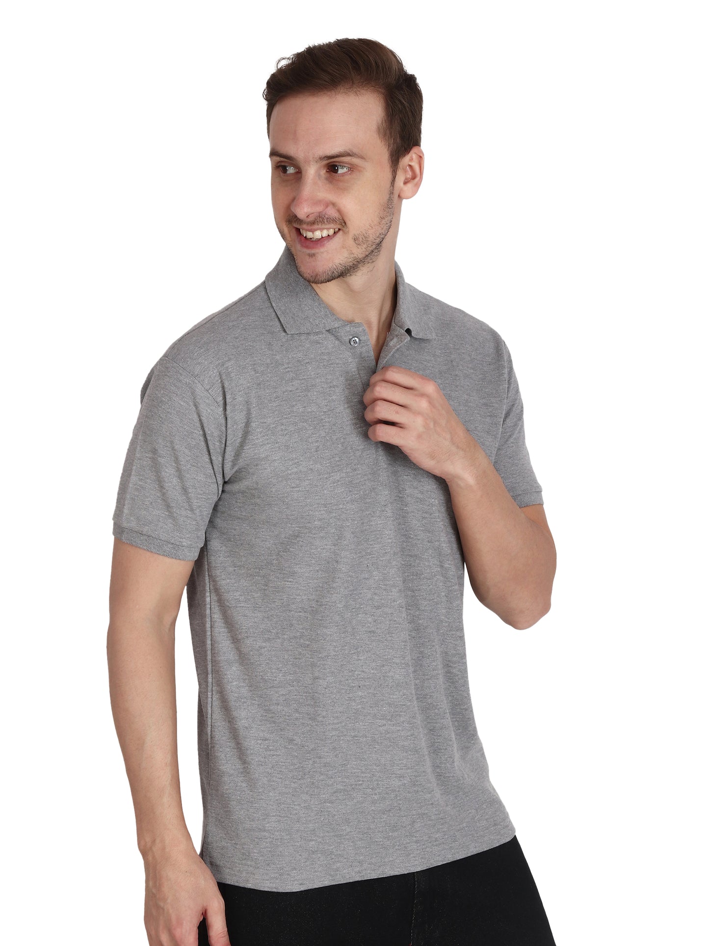 Foxie Polo T-Shirt -Grey - Foxie