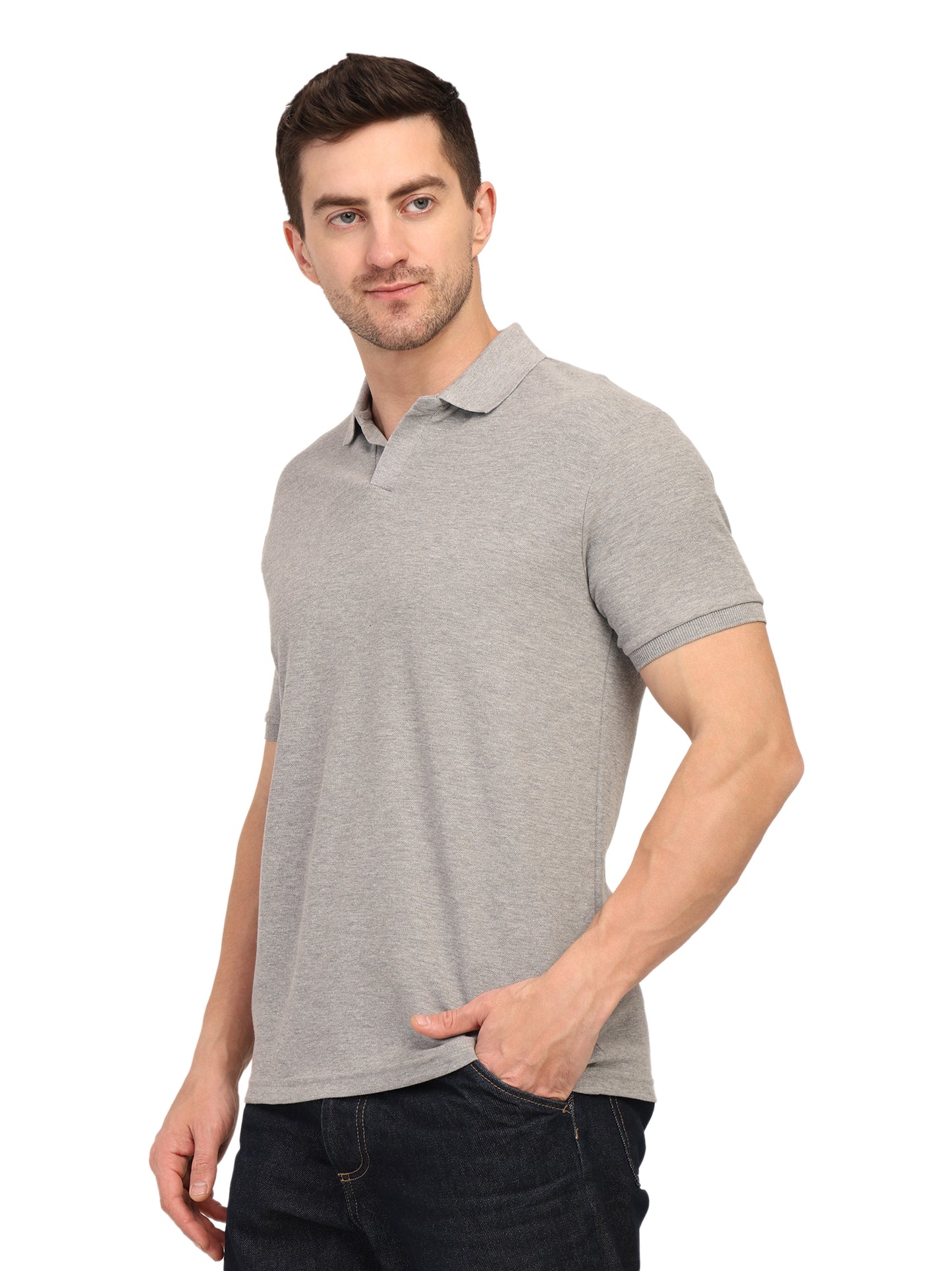 Foxie Johnny Collar Polo-T-shirt | Grey