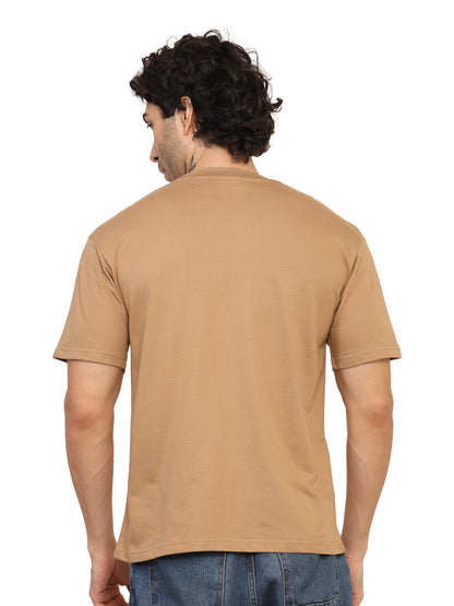 Foxie Skull Mushroom Printed Oversized T-Shirt | Beige