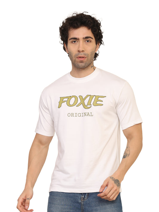 Foxie Original Printed Oversized T-Shirt | White