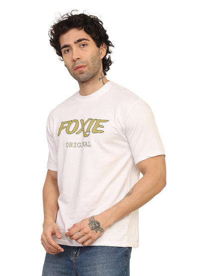 Foxie Original Printed Oversized T-Shirt | White