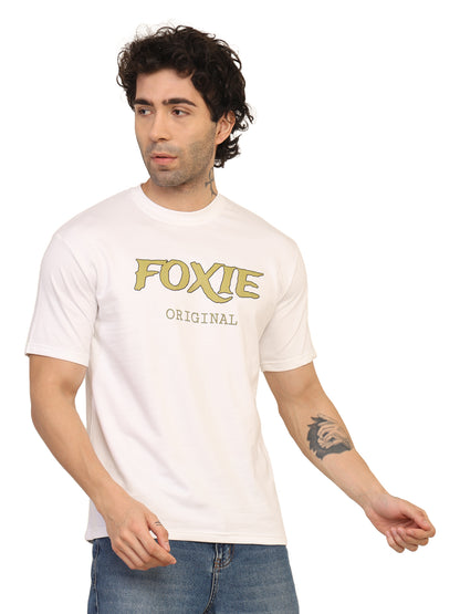 Foxie Original Printed Oversized T-Shirt | White
