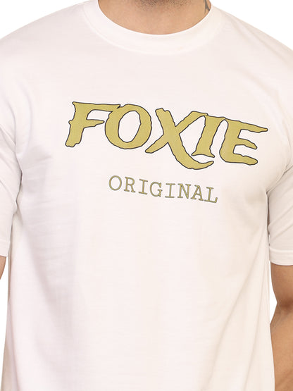 Foxie Original Printed Oversized T-Shirt | White