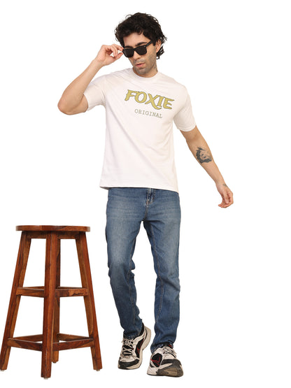 Foxie Original Printed Oversized T-Shirt | White