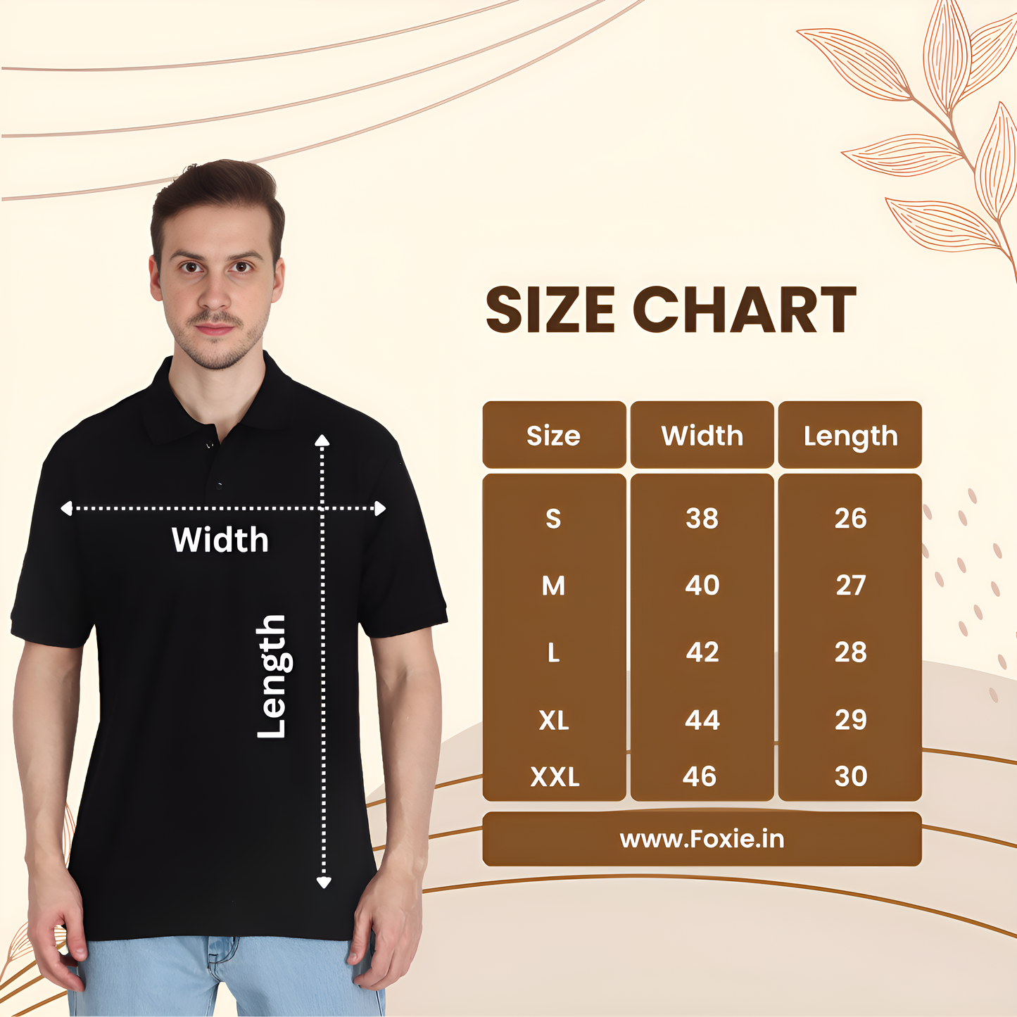 Foxie Solid Polo-T-shirt | Black