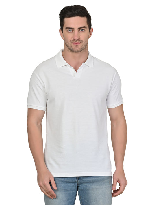 Foxie Johnny Collar Polo-T-shirt | White