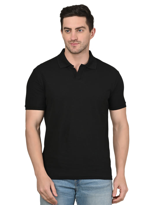 Foxie Johnny Collar Polo-T-shirt | Black