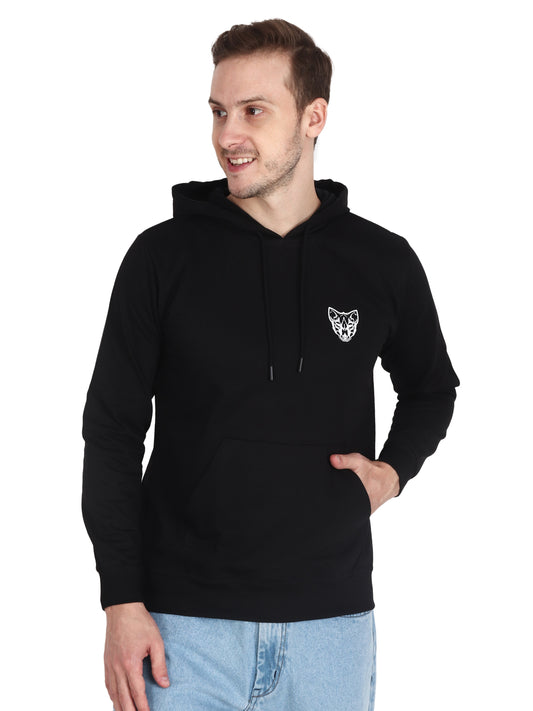 Foxie  Printed Hoodie -Black - Foxie