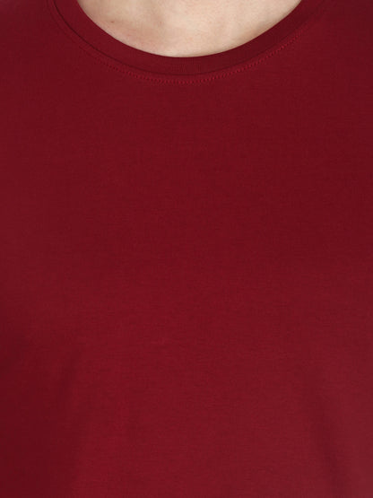 Foxie Classic Round Neck T-Shirt -Maroon - Foxie