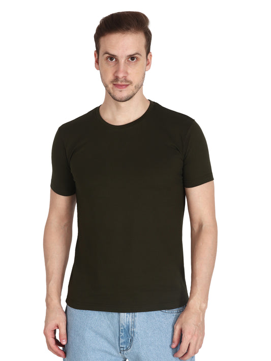 Foxie Classic Round Neck T-Shirt -Olive - Foxie