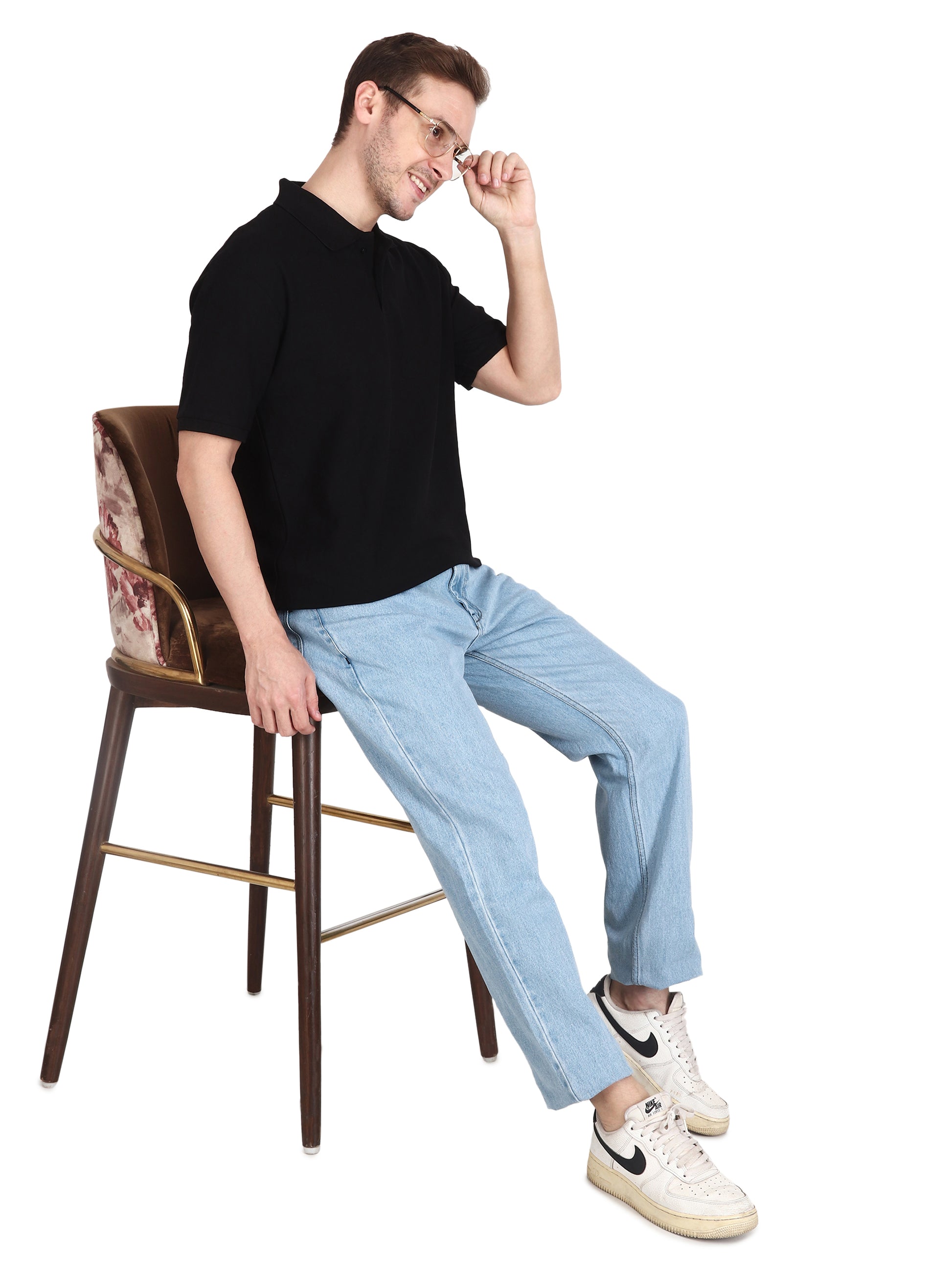Foxie  Polo T-Shirt -Black - Foxie