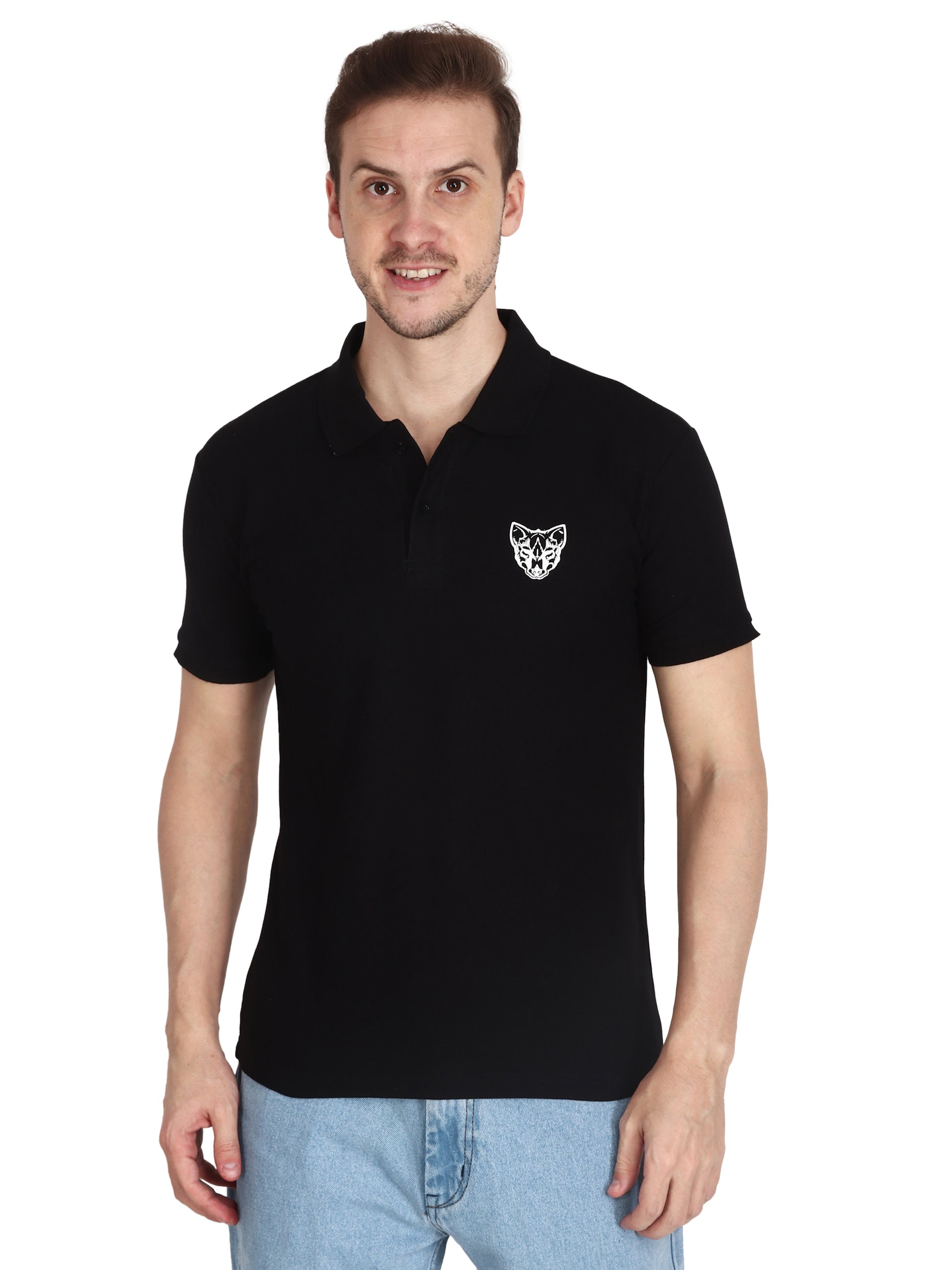 Foxie  Polo Printed T-Shirt -Black - Foxie