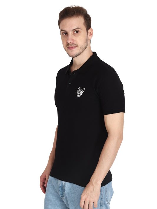 Foxie  Polo Printed T-Shirt -Black - Foxie