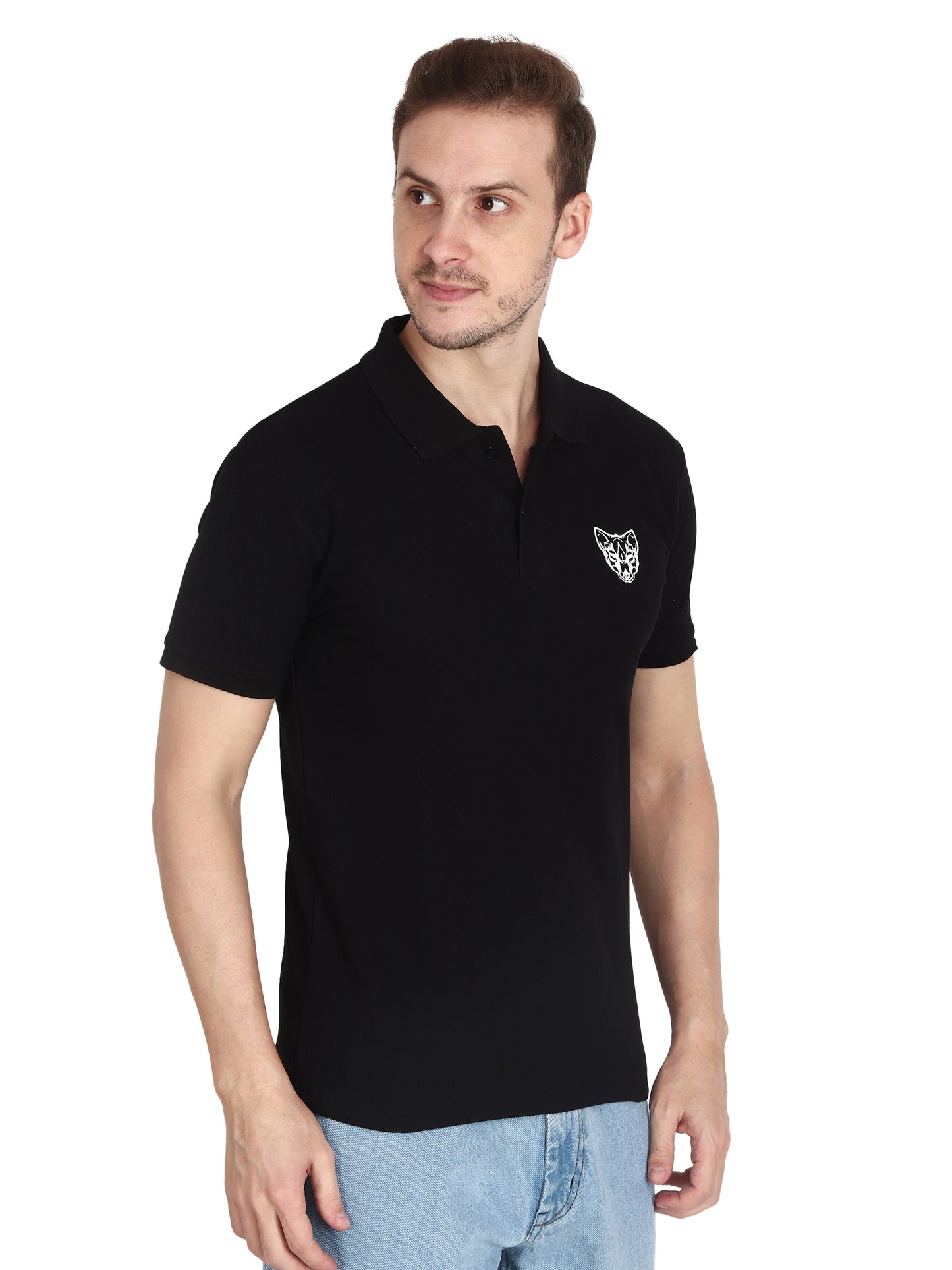 Foxie  Polo Printed T-Shirt -Black - Foxie