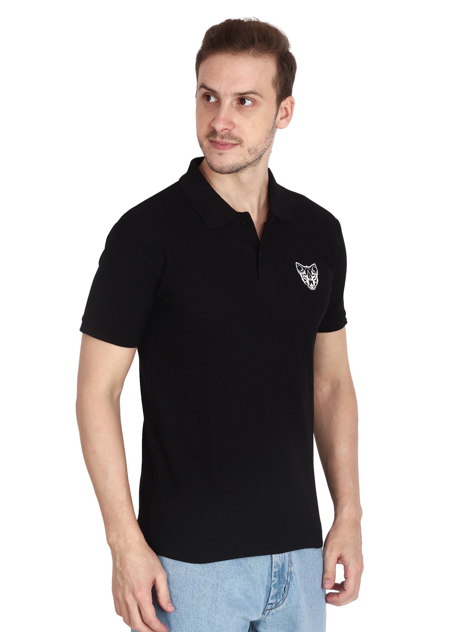 Foxie  Polo Printed T-Shirt -Black - Foxie