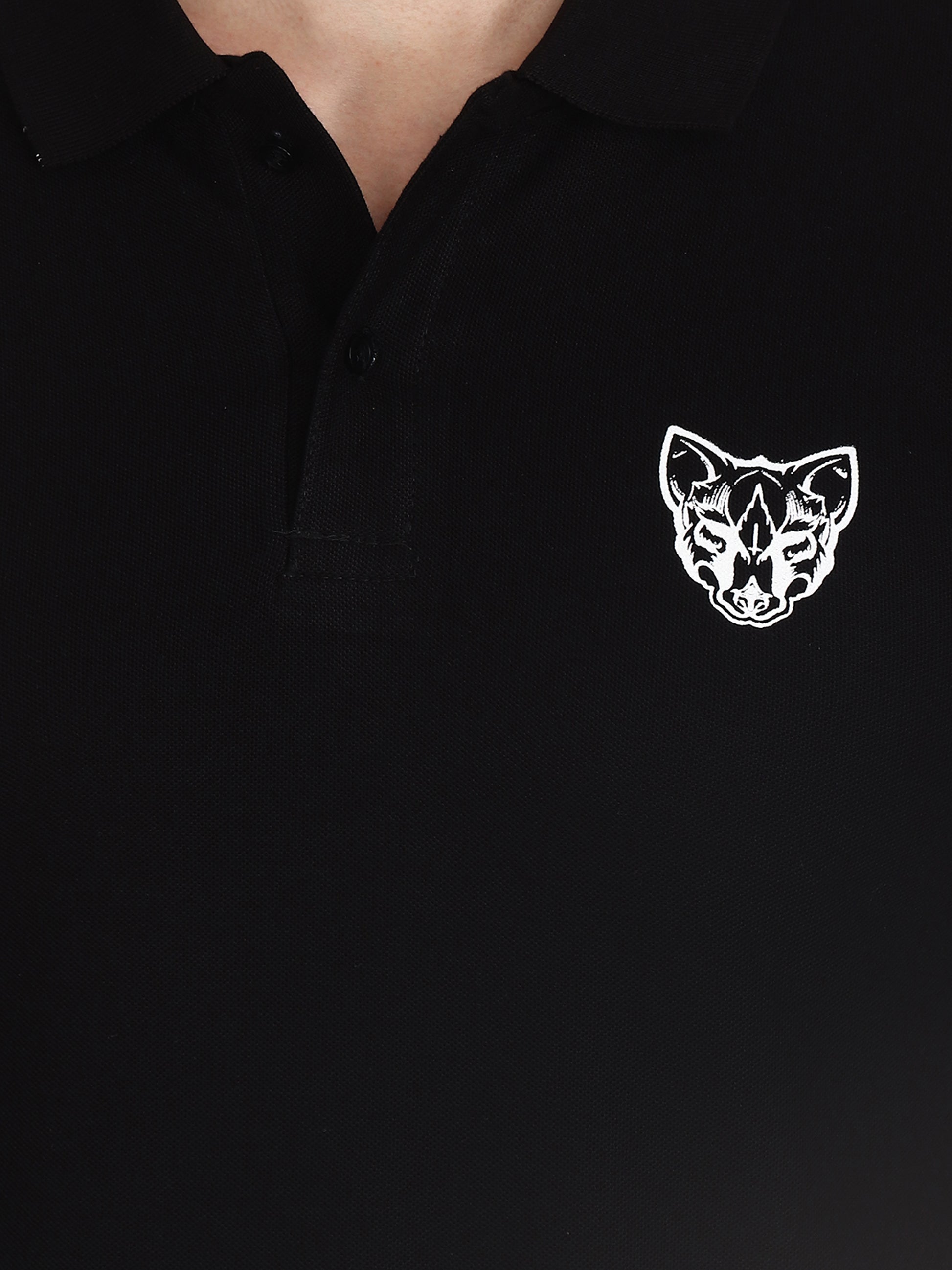 Foxie  Polo Printed T-Shirt -Black - Foxie