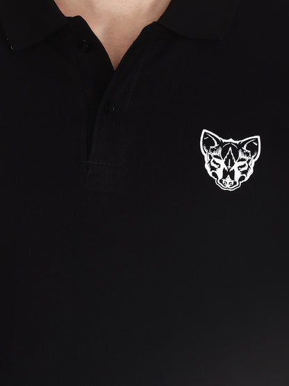 Foxie  Polo Printed T-Shirt -Black - Foxie
