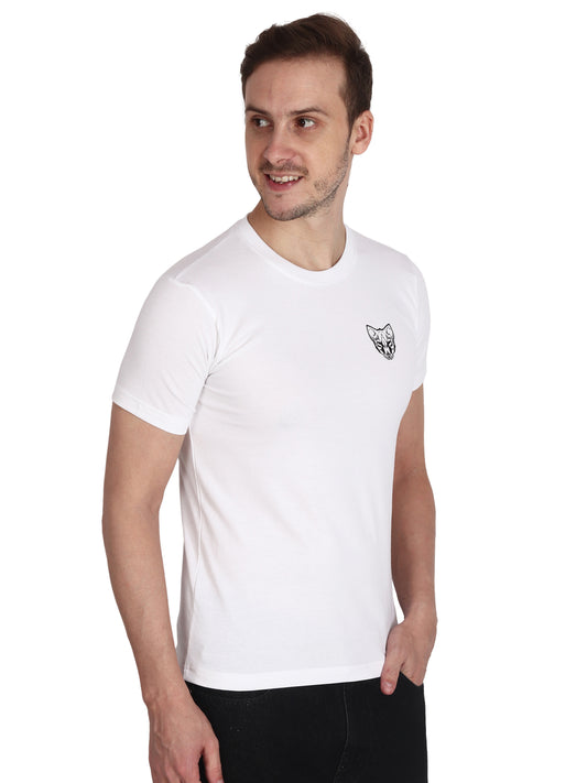 Foxie Classic Round Neck Printed T-Shirt -White - Foxie