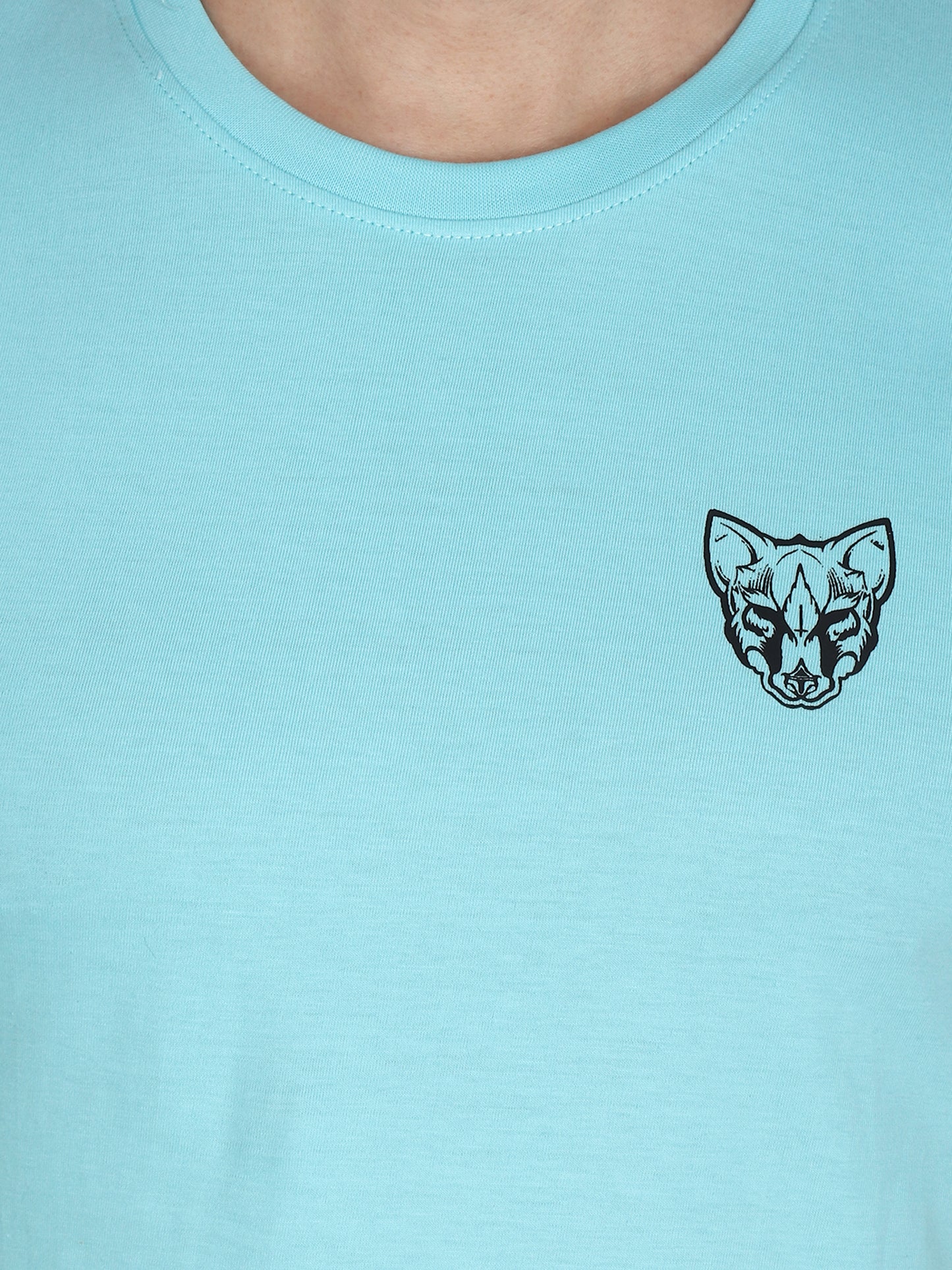 Foxie Classic Round Neck Printed T-Shirt -Cyon - Foxie
