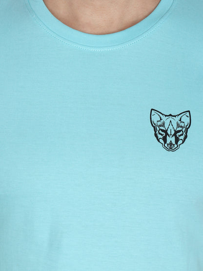 Foxie Classic Round Neck Printed T-Shirt -Cyon - Foxie