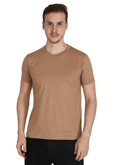 Foxie Classic Round Neck T-Shirt -Beige - Foxie