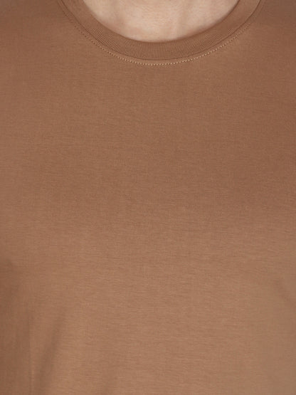 Foxie Classic Round Neck T-Shirt -Beige - Foxie