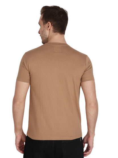 Foxie Classic Round Neck T-Shirt -Beige - Foxie