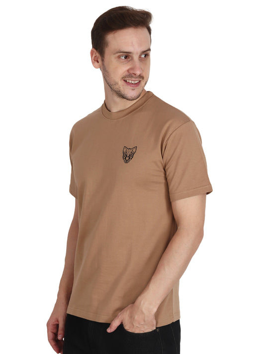 Foxie Oversize Printed T-Shirt -Beige - Foxie