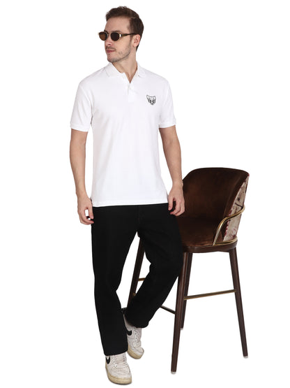 Foxie Polo Printed T-Shirt -White - Foxie