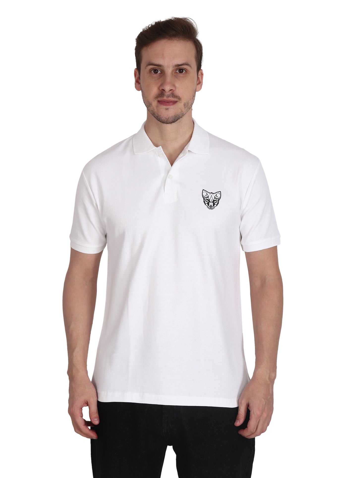 Foxie Polo Printed T-Shirt -White - Foxie