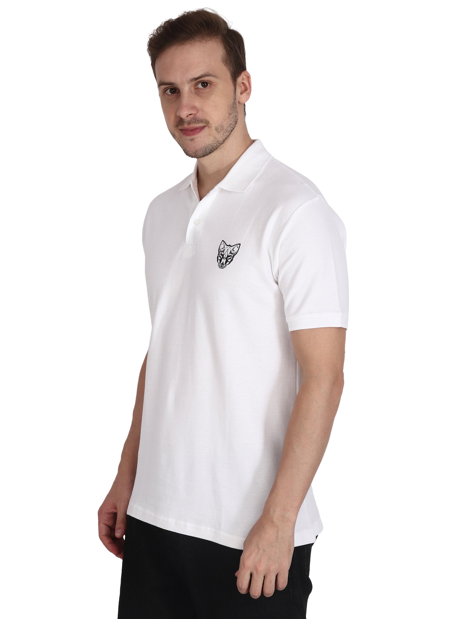Foxie Polo Printed T-Shirt -White - Foxie