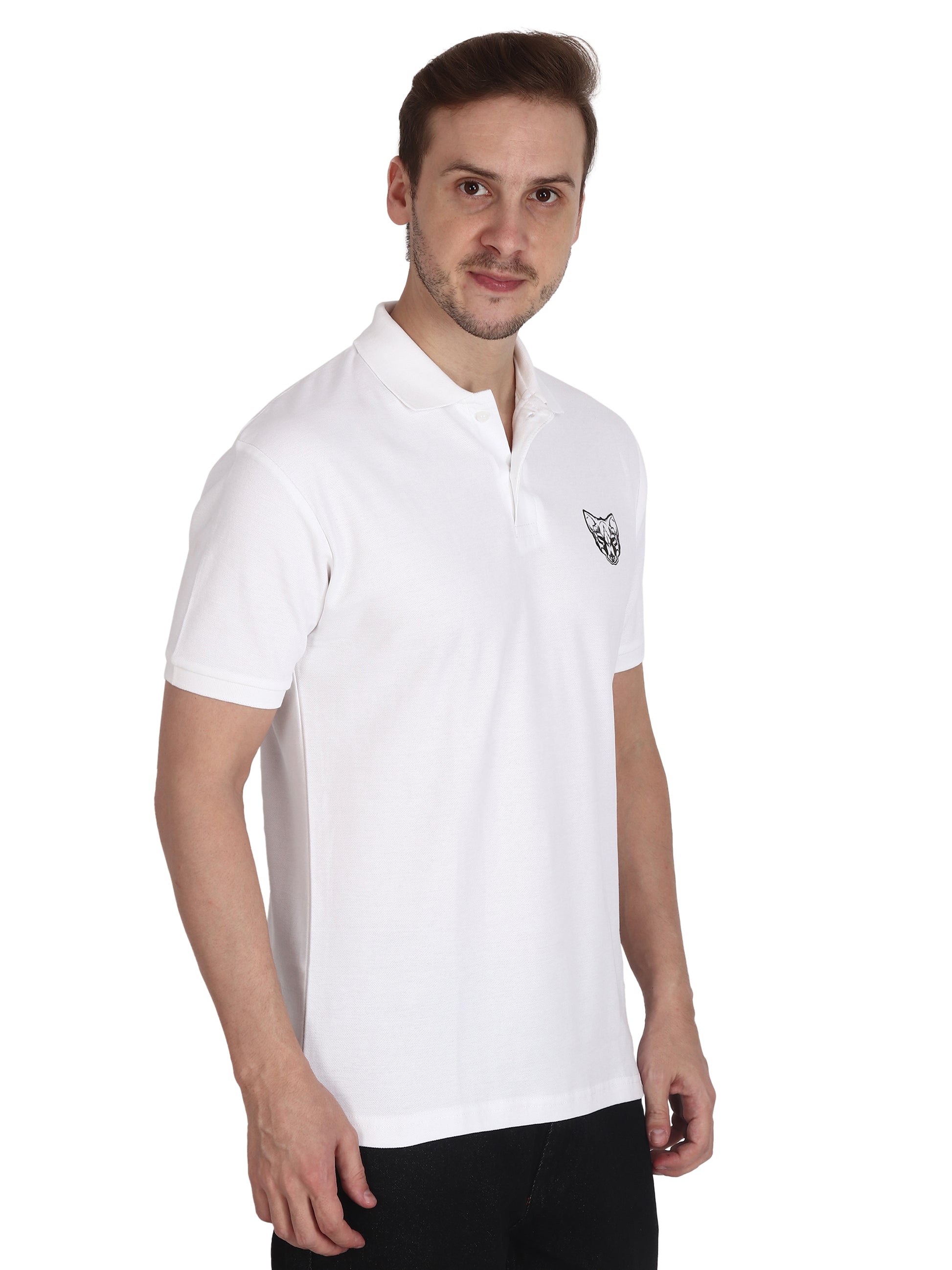 Foxie Polo Printed T-Shirt -White - Foxie
