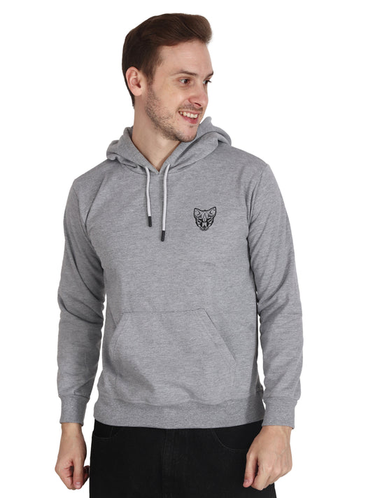 Foxie  Printed Hoodie -Grey - Foxie