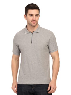 foxie zipper polo white