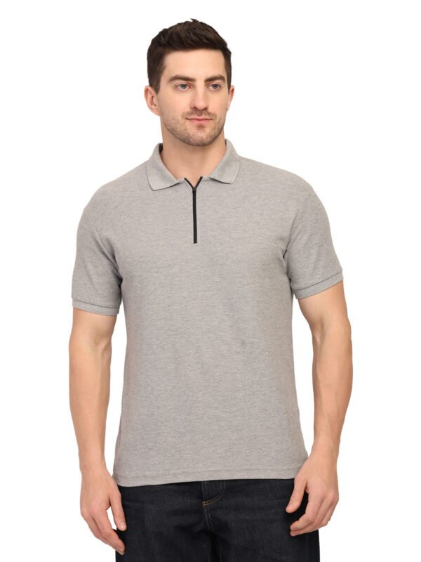 foxie zipper polo white