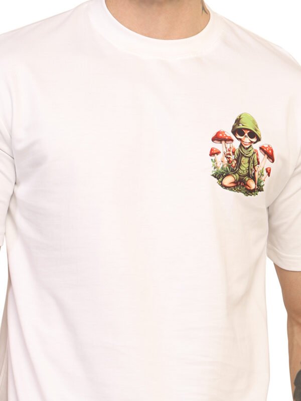 foxie mushroom oversize fit printed t shirt