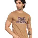 Foxie MTA Regular Fit Printed T-Shirt -Beige