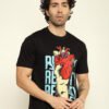 foxie red heart oversize printed t shirt