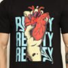 foxie red heart oversize printed t shirt