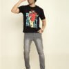 foxie red heart oversize printed t shirt